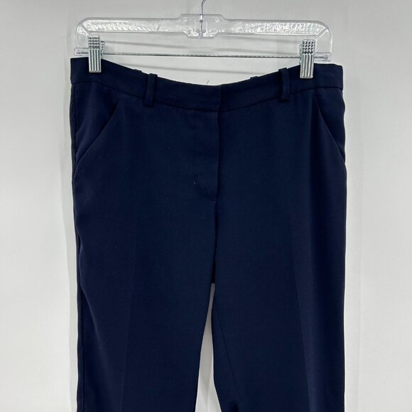 BALENCIAGA Women's Navy Blue Wool Blend Straight Leg Trouser Pants Size EU 38 - Picture 3 of 8